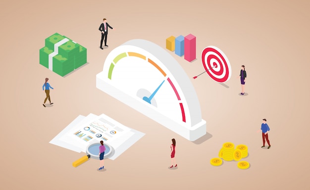Vibrant Isometric Business Performance Metrics Dashboard | Jiffy Designs