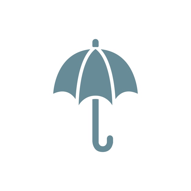 Elegant Umbrella Icon in Soothing Shades of Blue | Jiffy Designs