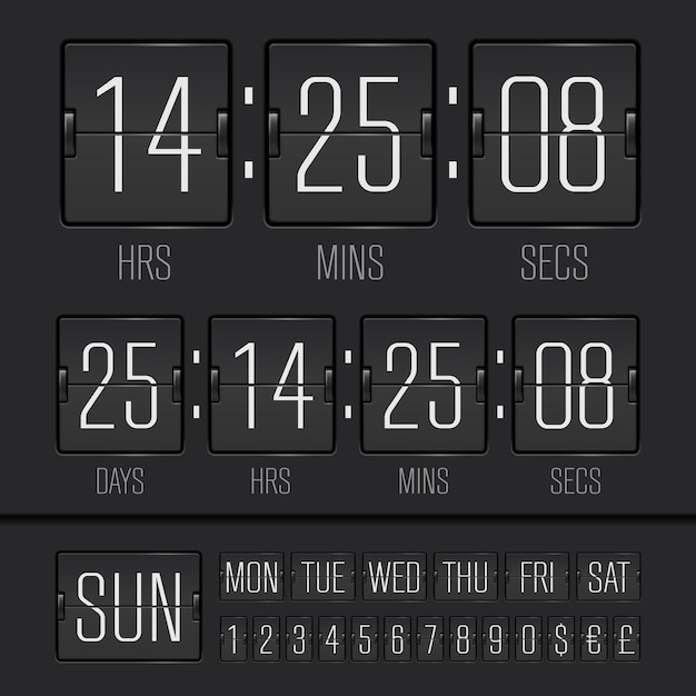 Minimalist Digital Clock with Day and Time Display | Jiffy Designs