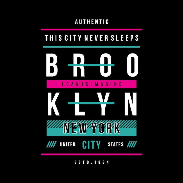 Vibrant Neon Typography Design for Brooklyn, New York City | Jiffy Designs