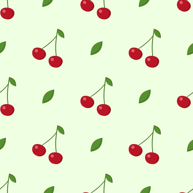 Vibrant Cherry Delight: A Delectable Fruit Pattern | Jiffy Designs