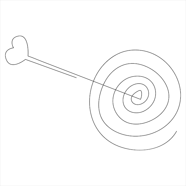 Minimalist Spiral Target with Dart Illustration | Jiffy Designs