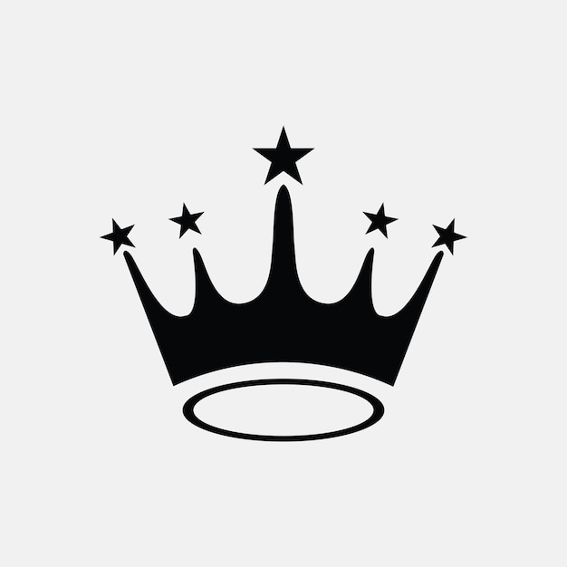 Regal Crown with Shining Stars Silhouette | Jiffy Designs