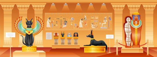 Captivating Egyptian Artifacts and Iconography Displayed in a Vibrant ...