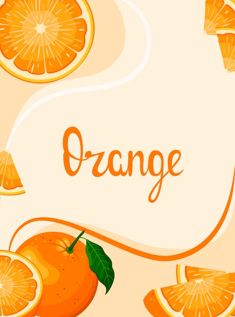 Vibrant Orange Slices and Leaves Frame Refreshing Citrus Delight ...