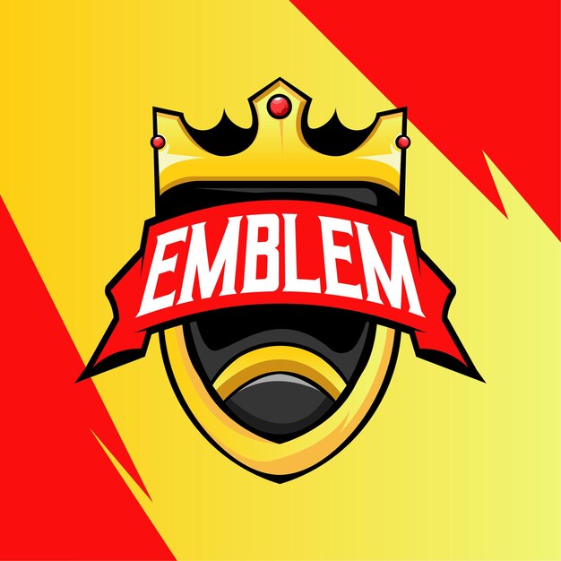 Regal Emblem with Bold Crown and Vibrant Colors | Jiffy Designs
