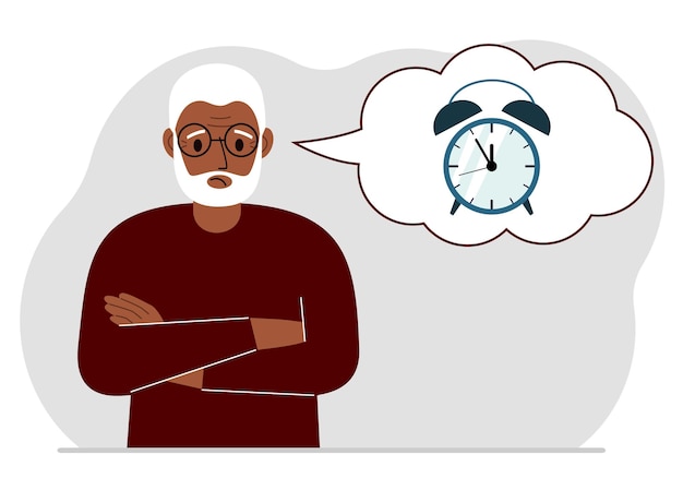 Thoughtful Man Contemplates Time in Illustrated Scene | Jiffy Designs
