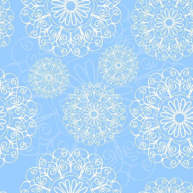 Delicate Floral Patterns in Soft Blue and White | Jiffy Designs