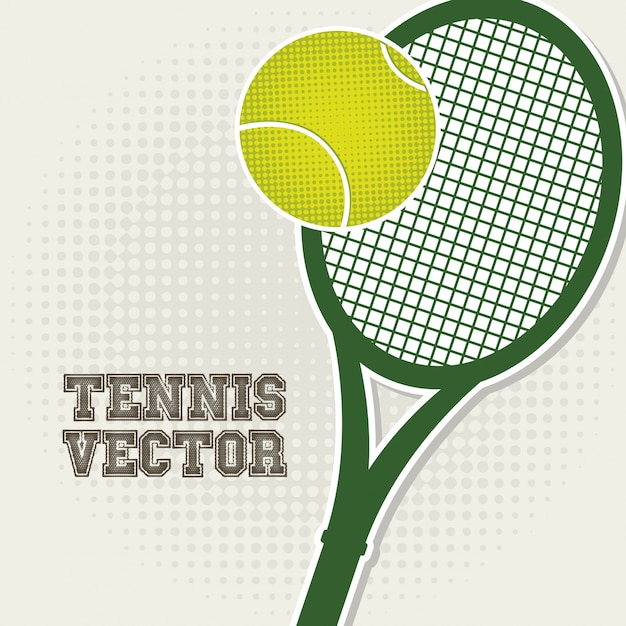 Iconic Tennis Racket and Ball Vibrant Vector Artwork | Jiffy Designs