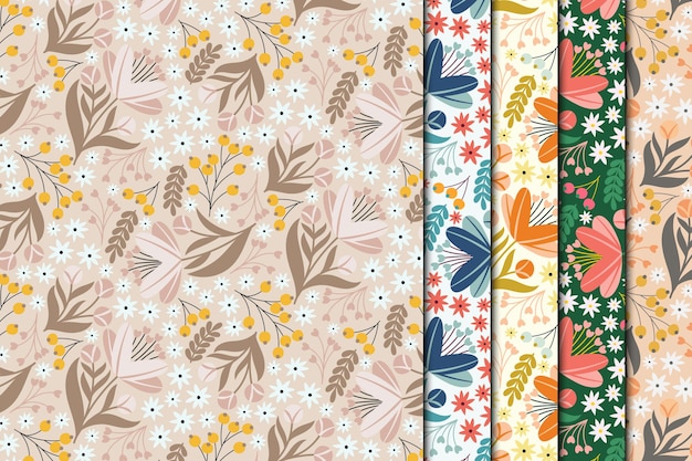Vibrant Floral Pattern with Leaves and Blooms | Jiffy Designs