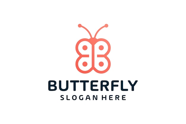 Vibrant Butterfly Emblem with Elegant Minimalist Design | Jiffy Designs