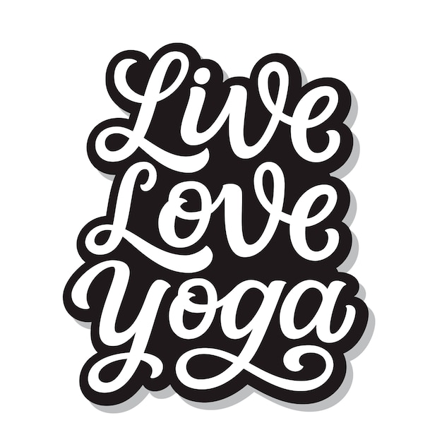 Inspiring Handwritten 'Live Love Yoga' Lettering Design | Jiffy Designs