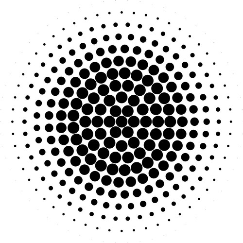Halftone Element. Abstract Geometric Graphic With Half-Tone Pattern ...