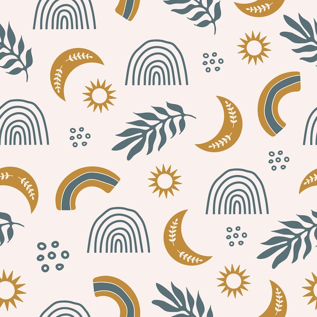 Whimsical Celestial Motifs in Earthy Tones | Jiffy Designs