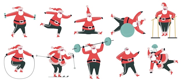 Whimsical Santa Claus Collection: Festive Poses and Activities | Jiffy ...
