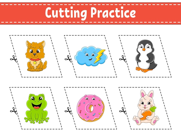 Adorable Animal Stickers for Cutting Practice | Jiffy Designs
