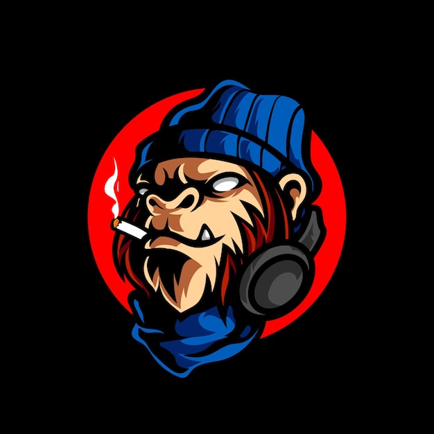 Fierce Gamer Mascot in Bold Retro Style | Jiffy Designs