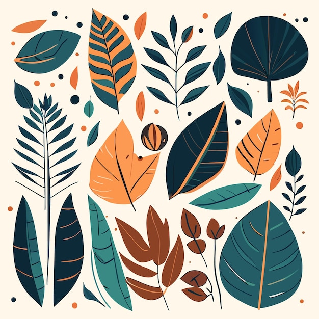Vibrant Botanical Elements in Earthy Tones | Jiffy Designs