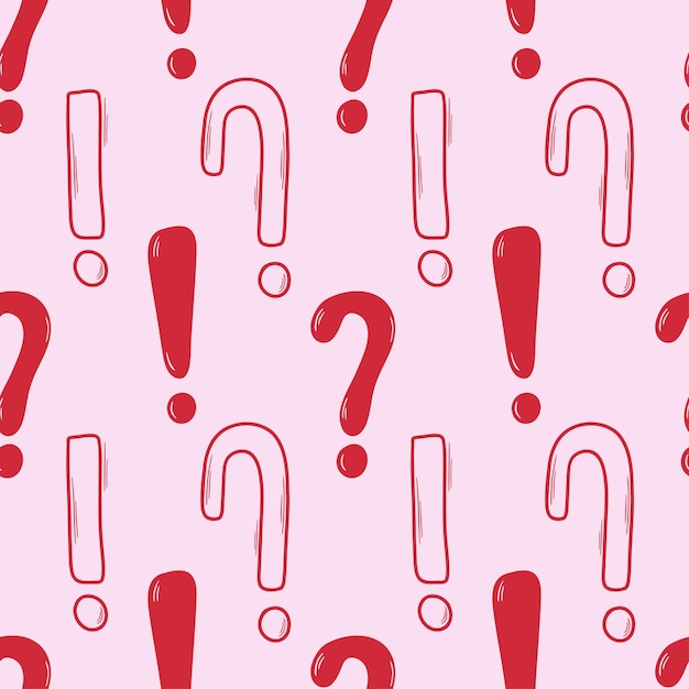 Vibrant Exclamation Point Pattern in Crimson and Pink | Jiffy Designs