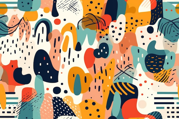 Vibrant Abstract Shapes and Patterns in Earthy Tones | Jiffy Designs