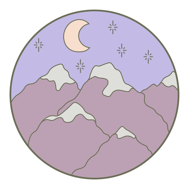 Serene Mountain Landscape Under Starry Night Sky | Jiffy Designs