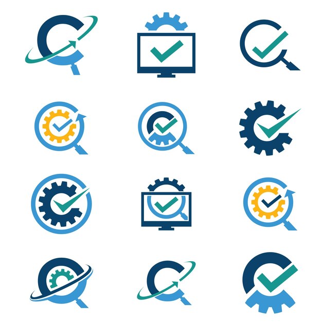 Comprehensive Quality Assurance and Process Optimization Icons | Jiffy ...