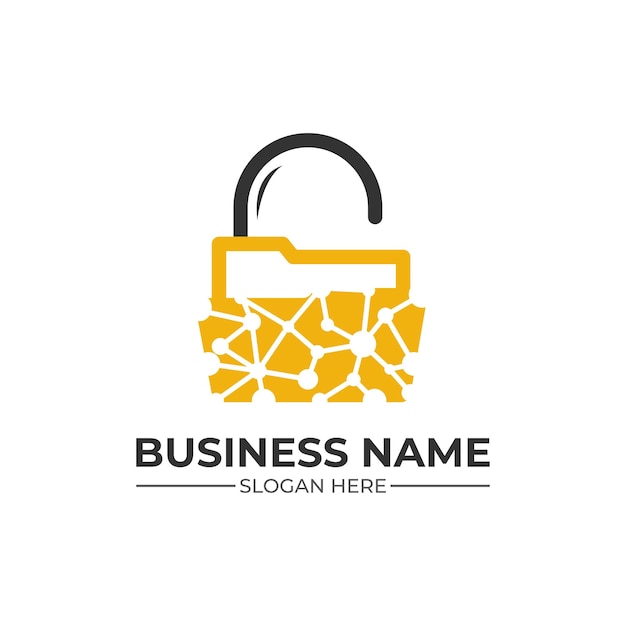 Vibrant Shattered Lock Icon with Sleek Typography | Jiffy Designs