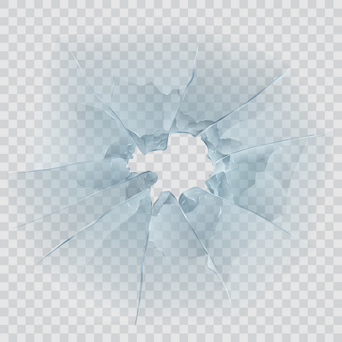 Translucent Broken Glass Isolated On Transparent Background ...