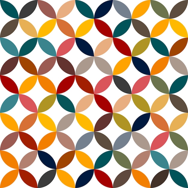 Vibrant Geometric Petal Pattern in Earthy Tones | Jiffy Designs