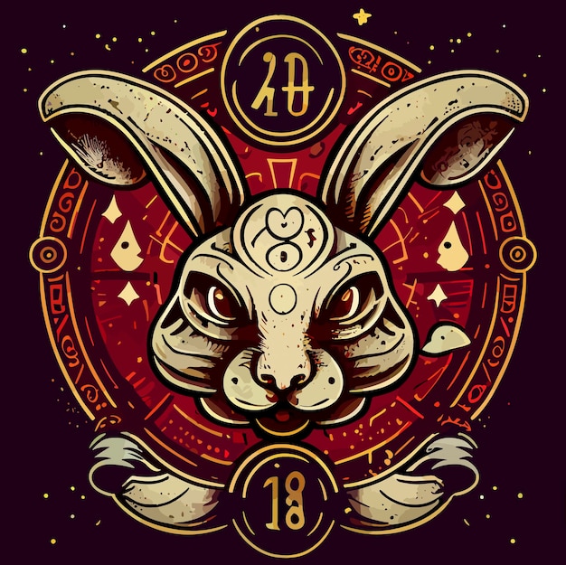 Mystical Rabbit Spirit - Ornate Occult Illustration | Jiffy Designs