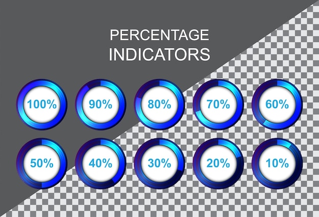 Vibrant Percentage Indicators with Minimalist Circular Design | Jiffy ...