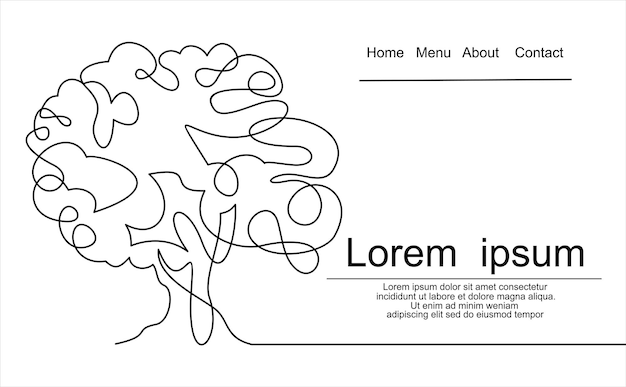 Stylized Brain Graphic with Navigation Menu | Jiffy Designs