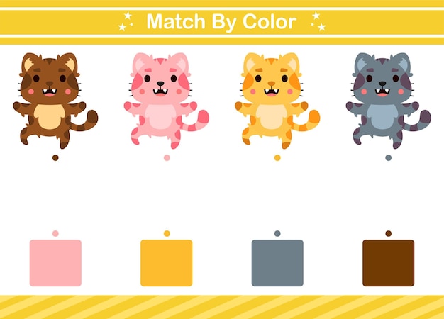 Adorable Cartoon Cats in Vibrant Color Palette | Jiffy Designs