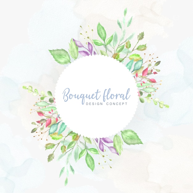 Delicate Watercolor Floral Wreath with Handwritten Text | Jiffy Designs