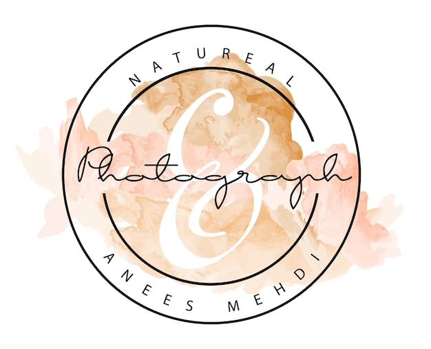 Elegant Handwritten Monogram with Watercolor Floral Accents | Jiffy Designs