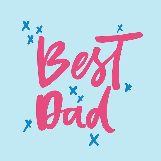 Vibrant 'Best Dad' Lettering with Playful Accents | Jiffy Designs