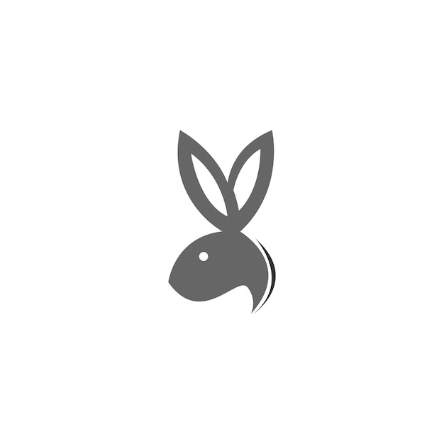 Iconic Rabbit Silhouette: Minimalist Graphic Design | Jiffy Designs