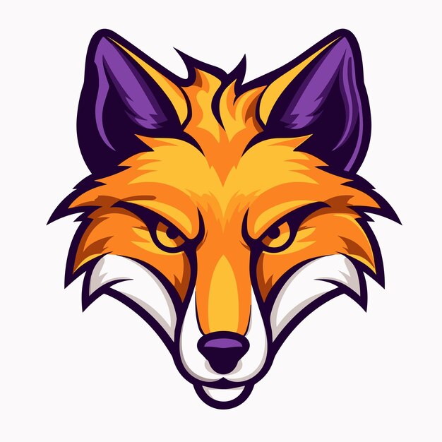 Vibrant Fox Mascot Logo with Fierce Expression | Jiffy Designs