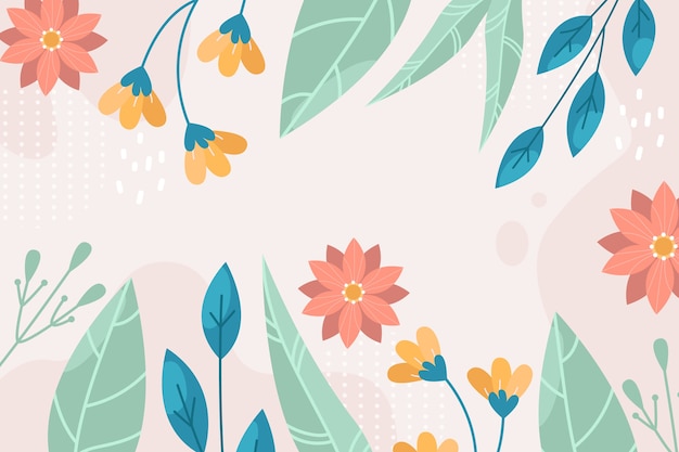 Vibrant Floral Pattern with Leaves and Blooms | Jiffy Designs