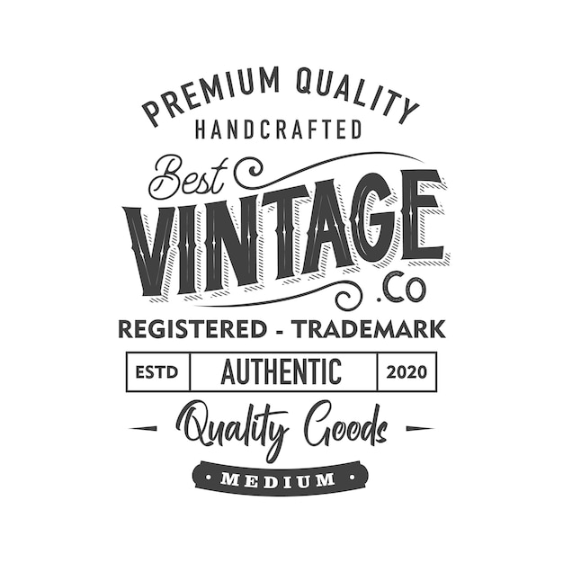 Authentic Vintage-Inspired Premium Quality Handcrafted Branding Logo ...
