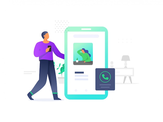 Person Using Mobile Phone with Messaging App on Screen | Jiffy Designs