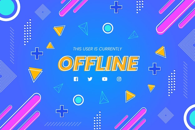 Vibrant Offline Notification with Geometric Shapes | Jiffy Designs