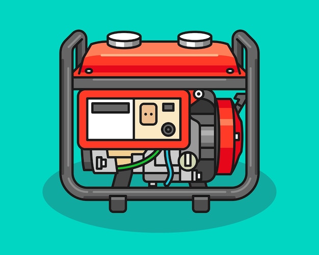 Vibrant Portable Generator with Retro-Inspired Design | Jiffy Designs