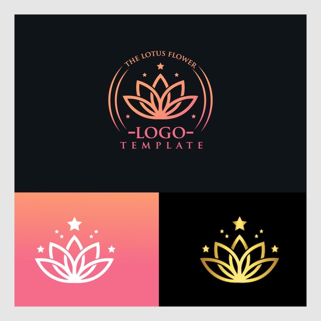 Elegant Lotus Flower Logo Design in Vibrant Color Palette | Jiffy Designs