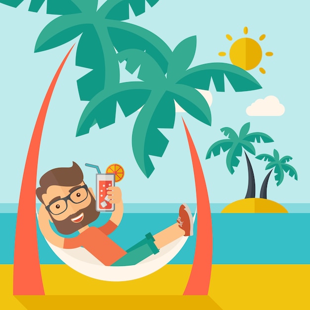 Relaxing Tropical Getaway with Friendly Beachgoer | Jiffy Designs