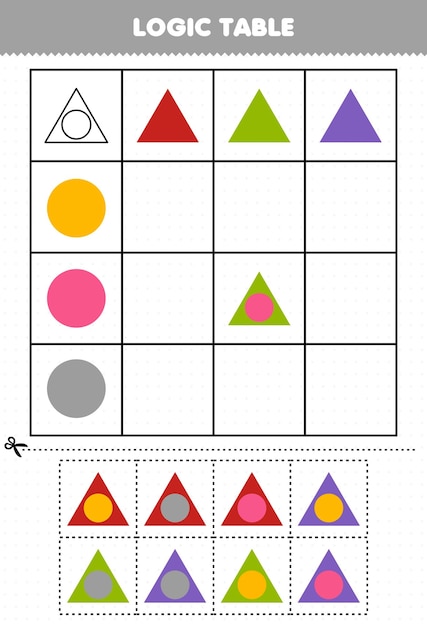 Vibrant Geometric Shapes in a Logic Table Layout | Jiffy Designs