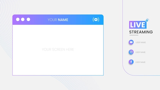 Minimalist Live Streaming Interface with User Profile Icons | Jiffy Designs