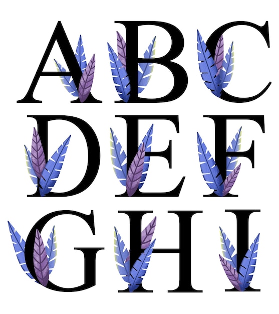 Elegant Feathered Alphabet: A Bold and Whimsical Design | Jiffy Designs