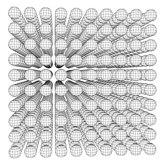 Intricate Geometric Patterns in Monochrome Wireframe Design | Jiffy Designs