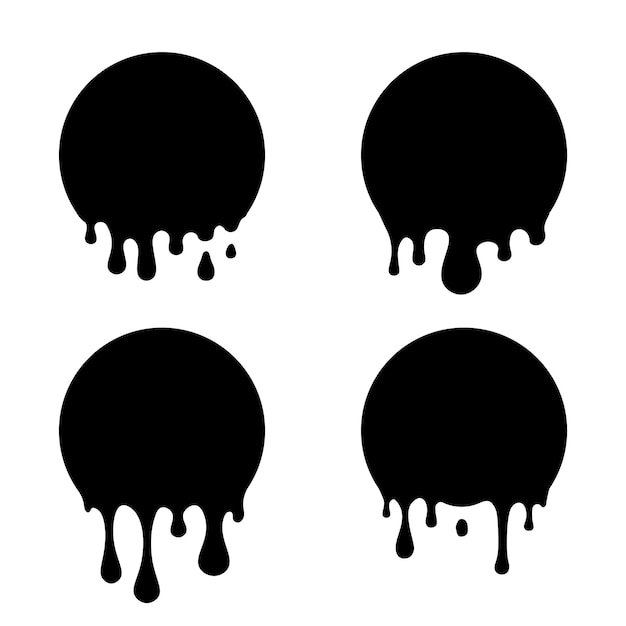 Dripping Shadows: Minimalist Black Ink Blot Illustrations | Jiffy Designs